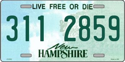 NH license plate 3112859