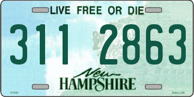 NH license plate 3112863