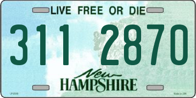 NH license plate 3112870