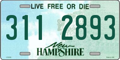NH license plate 3112893