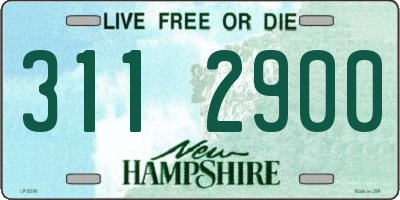 NH license plate 3112900