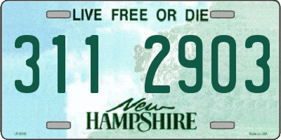 NH license plate 3112903
