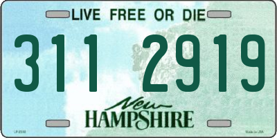 NH license plate 3112919