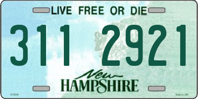 NH license plate 3112921