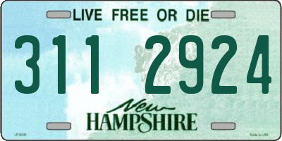 NH license plate 3112924