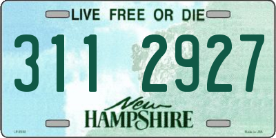 NH license plate 3112927