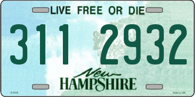 NH license plate 3112932