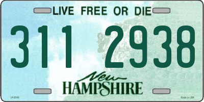 NH license plate 3112938