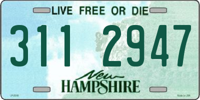 NH license plate 3112947