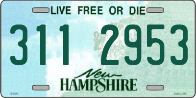 NH license plate 3112953