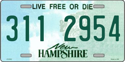 NH license plate 3112954
