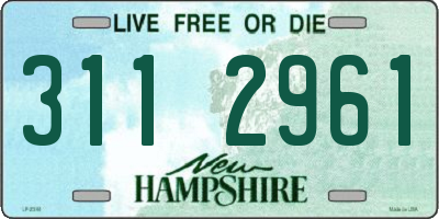 NH license plate 3112961