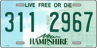 NH license plate 3112967