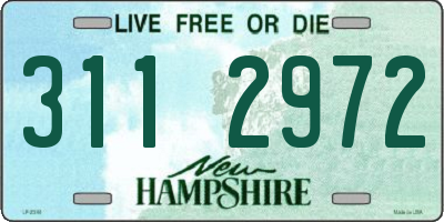NH license plate 3112972