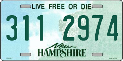 NH license plate 3112974