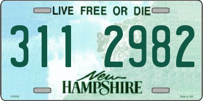 NH license plate 3112982