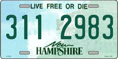 NH license plate 3112983