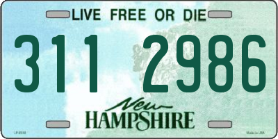 NH license plate 3112986