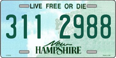 NH license plate 3112988