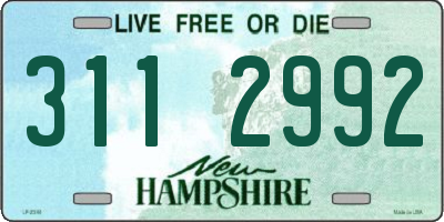 NH license plate 3112992