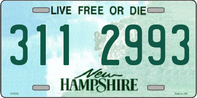 NH license plate 3112993