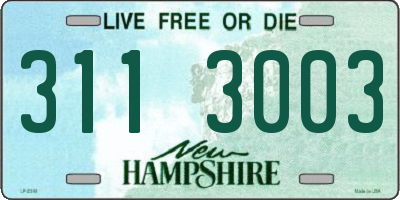 NH license plate 3113003