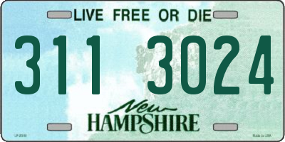 NH license plate 3113024