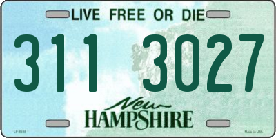NH license plate 3113027