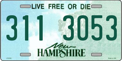 NH license plate 3113053