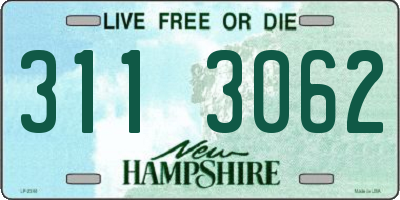 NH license plate 3113062