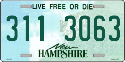 NH license plate 3113063