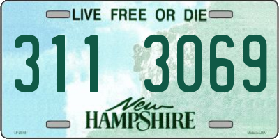 NH license plate 3113069