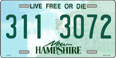 NH license plate 3113072