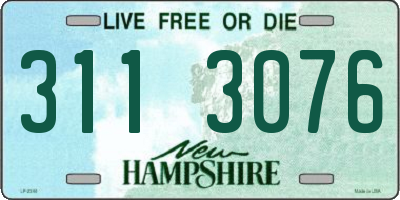 NH license plate 3113076