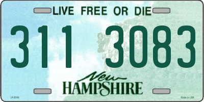NH license plate 3113083