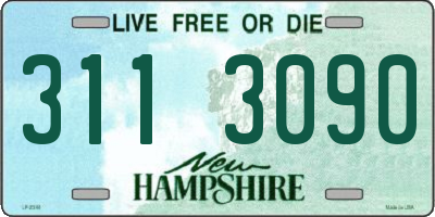 NH license plate 3113090