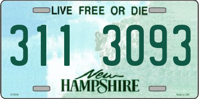 NH license plate 3113093