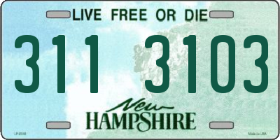 NH license plate 3113103
