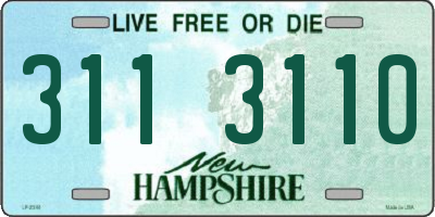 NH license plate 3113110