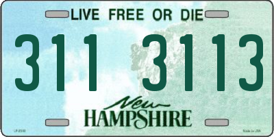 NH license plate 3113113