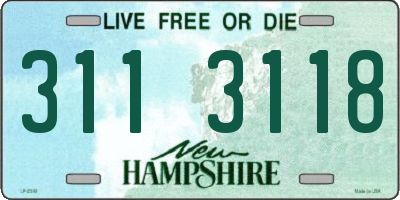NH license plate 3113118