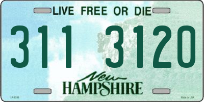 NH license plate 3113120