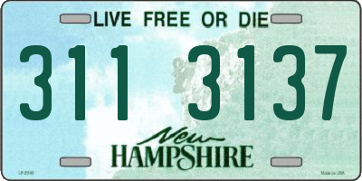 NH license plate 3113137