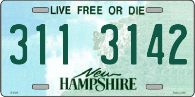 NH license plate 3113142
