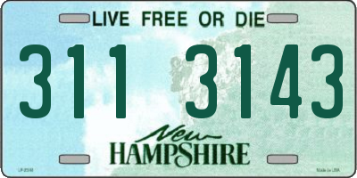 NH license plate 3113143