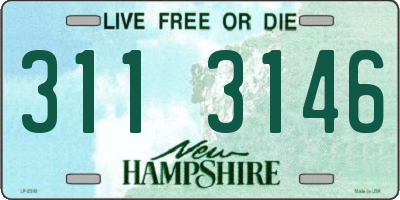 NH license plate 3113146
