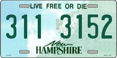 NH license plate 3113152