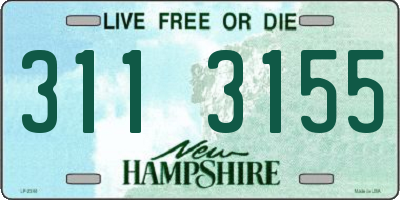 NH license plate 3113155