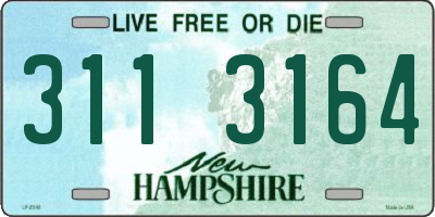 NH license plate 3113164