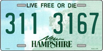 NH license plate 3113167